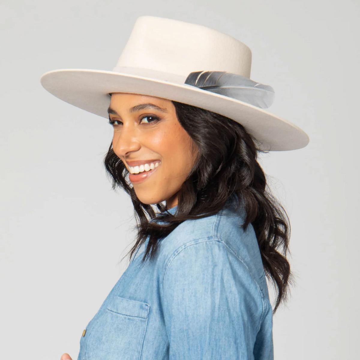 San Diego Hat Company | Take My Name Wool Felt Fedora Hat | 125222 | lsfone | IVORY