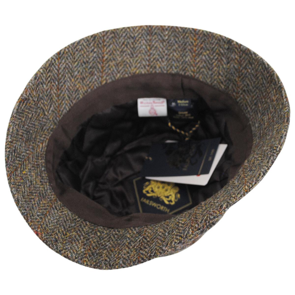 Failsworth | Grouse Harris Tweed Wool Overcheck Herringbone Bucket Hat | 185350 | under | TAN