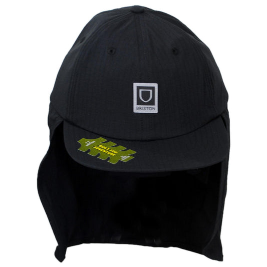 BRIXTON HATS | Journey Water Neckflap Baseball Cap | 201897 | front | BLACK