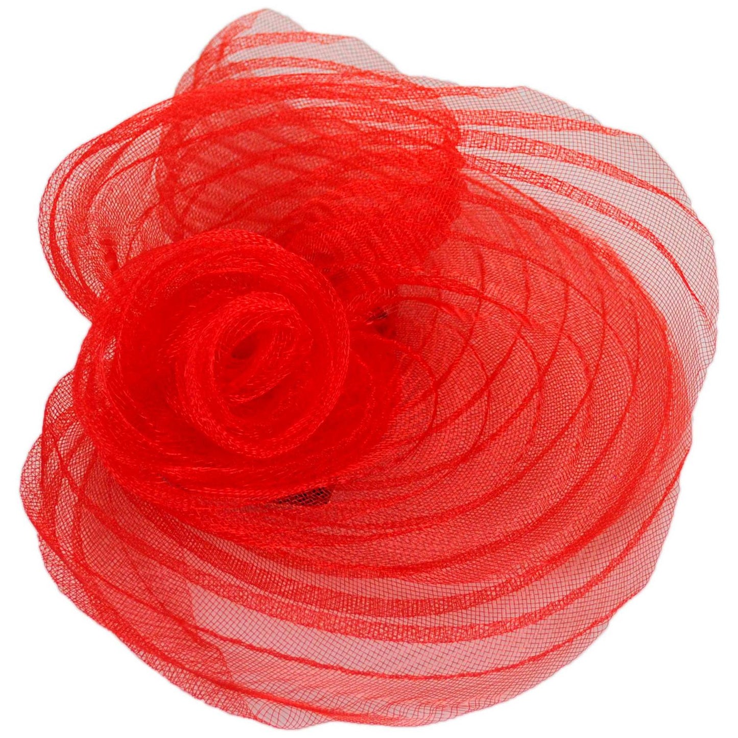 Kathy Jeanne | Fuego Horsehair Mesh Fascinator Hat | 122437 | lead | RED