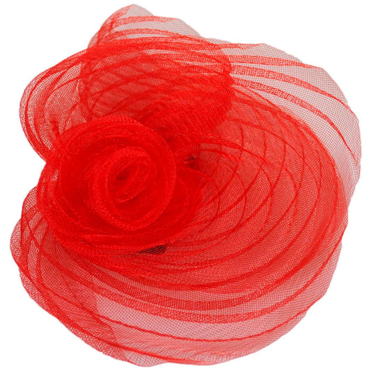 Kathy Jeanne | Fuego Horsehair Mesh Fascinator Hat | 122437 | lead | RED