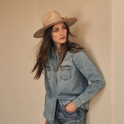 Stetson | Atacama Shantung Straw Fedora Hat | 127043 | lsftwo | SILVERBELLY