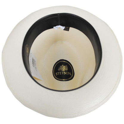 Stetson | 14 Center Pinch Shantung Straw Fedora Hat | 127070 | under | NATURAL