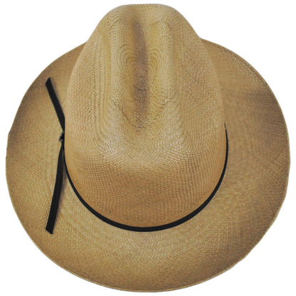 Jaxon Hats | Open Road Grade 8 Panama Straw Western Hat | 127150 | top | SAGE