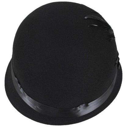 sur la tete | Chloe Wool Felt Cloche Hat | 125511 | top | BLACK