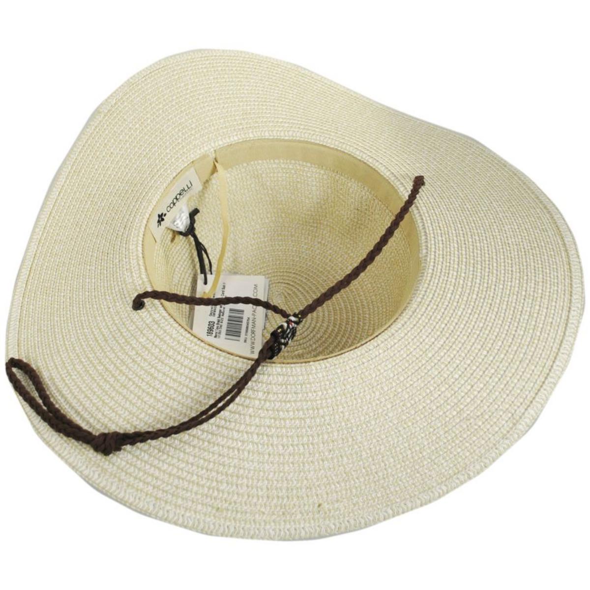 Cappelli | Merryl Toyo Braid Swinger with Chin Cord Sun Hat | 101263 | under | NATURAL