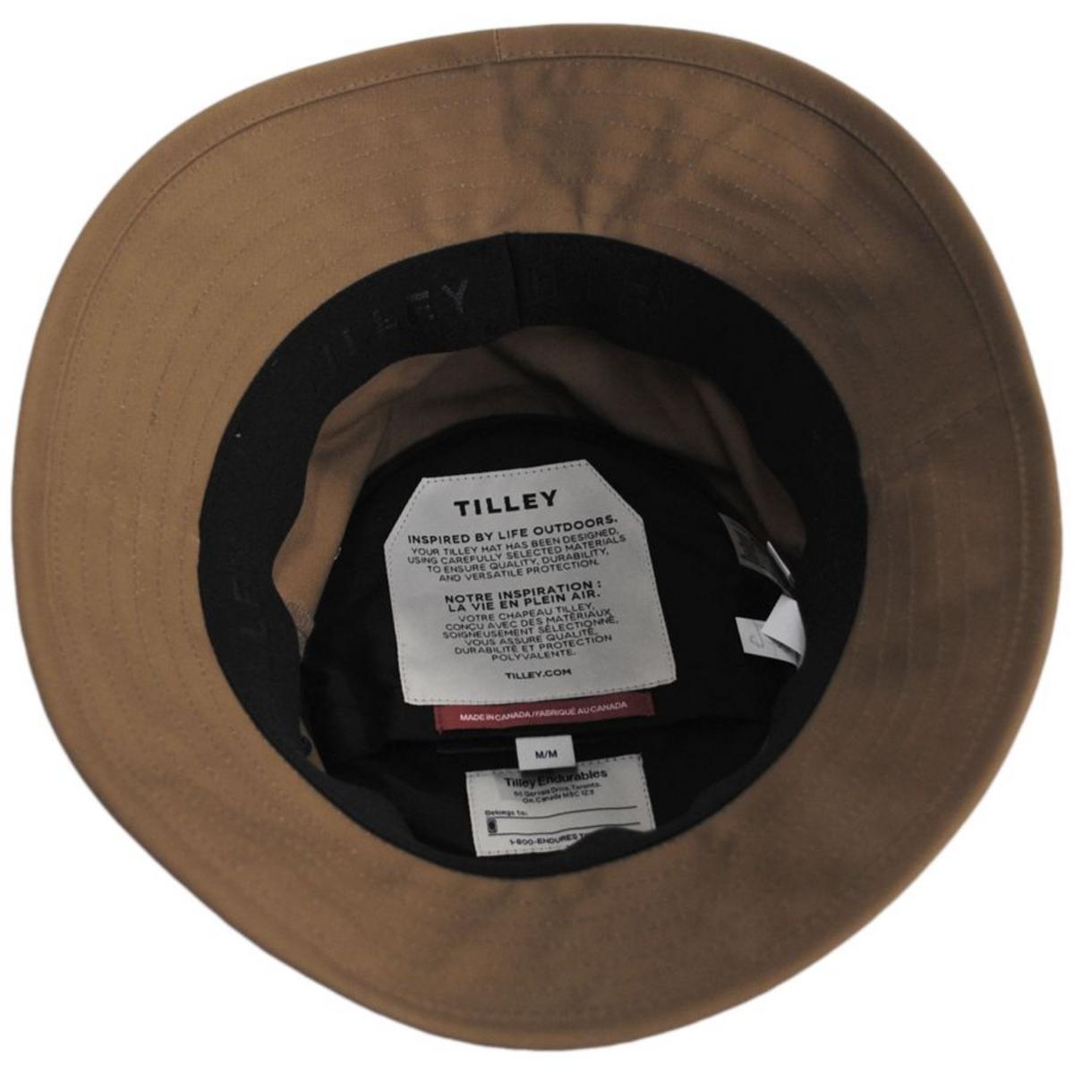 Tilley Endurables | Waxed Cotton Bucket Hat | 400842 | under | BRITISH TAN