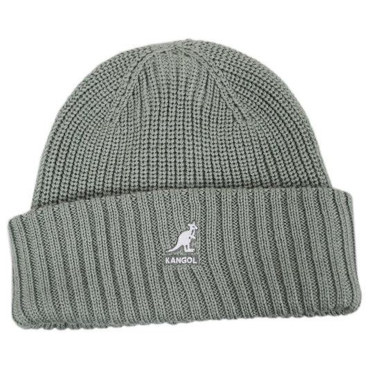Kangol | Merino Wool Rib Beanie Hat | 500405 | lead | SAGE GREEN