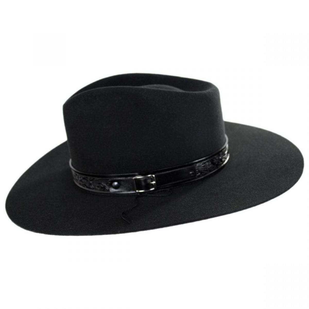 Stetson | John Wayne McNally Wool Felt Western Hat | 130700 | profile | BLACK