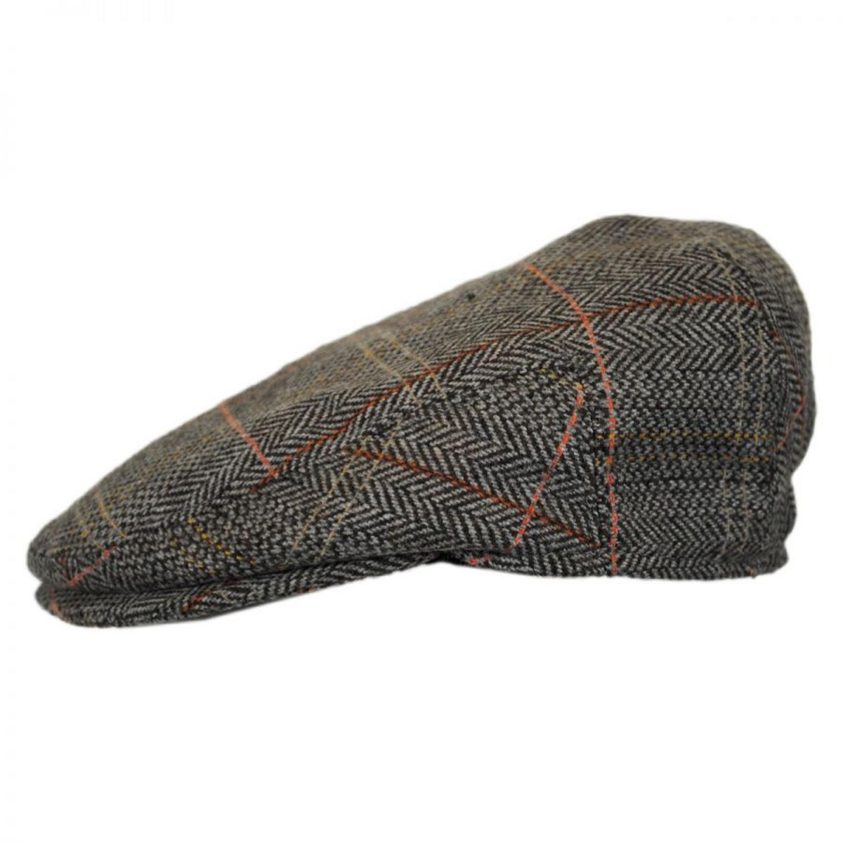 Jaxon Hats | Baby Tweed Wool Blend Ivy Cap | 512112 | profile | BROWN/GREY