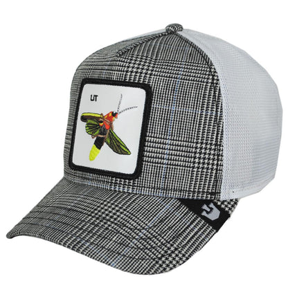 Goorin Bros | Firefly British Plaid Mesh Trucker Snapback Baseball Cap | 200756 | lead | BLACK