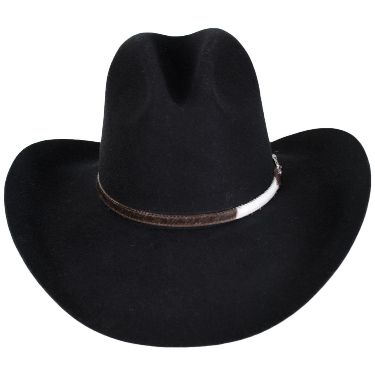 Bailey Western | McCrae Wool Felt Gus Western Hat | 133302 | top | BLACK