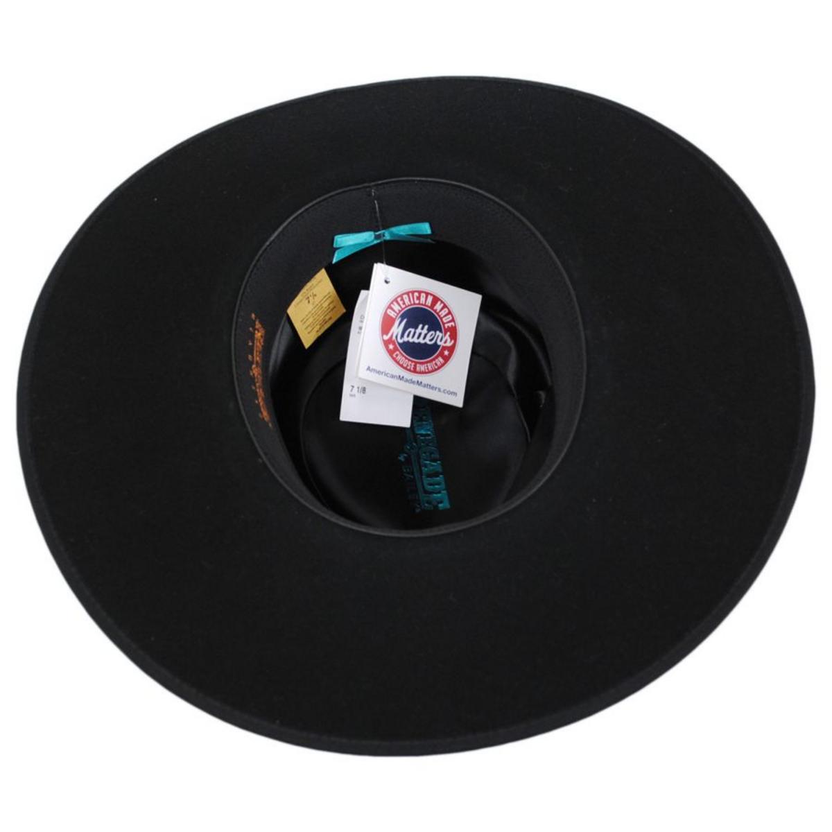 Renegade | Cowpuncher Wool and Angora Felt Gambler Hat | 100810 | under | BLACK