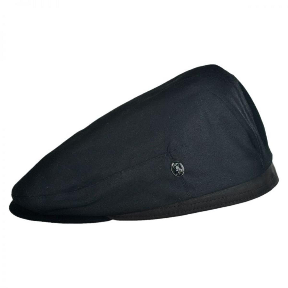 City Sport Caps |  Wax Cotton Earflap Ivy Cap | 175067 | profile | BLACK