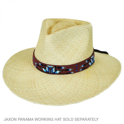 Demi-Star and Feather Beaded Hat Band