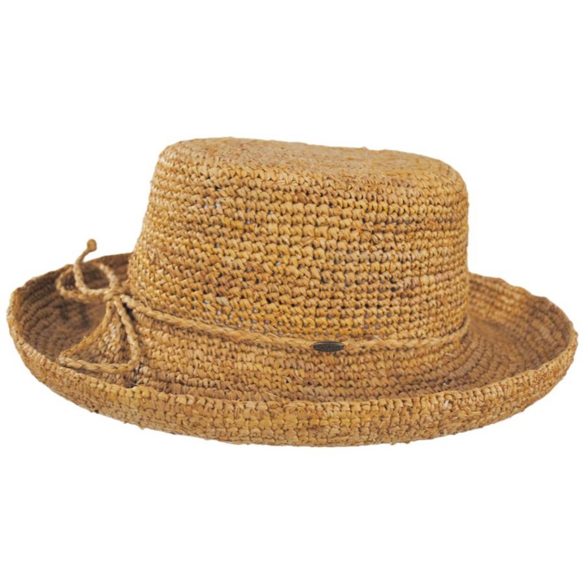 Scala | Twisted Raffia Straw Boater Hat | 101392 | profile | TEA