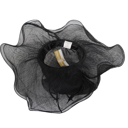 Something Special | Sahara Sinamay Straw Spectator Dress Hat | 121319 | under | BLACK