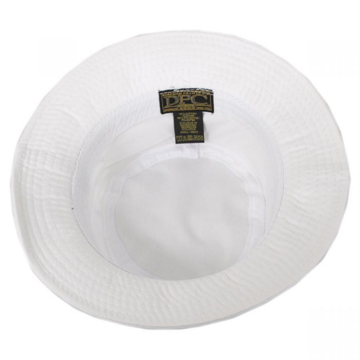 Dorfman Pacific | Poplin Cotton Blend Rain Bucket Hat | 185110 | under | WHITE