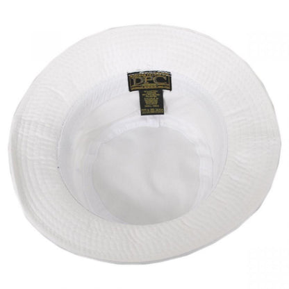 Dorfman Pacific | Poplin Cotton Blend Rain Bucket Hat | 185110 | under | WHITE