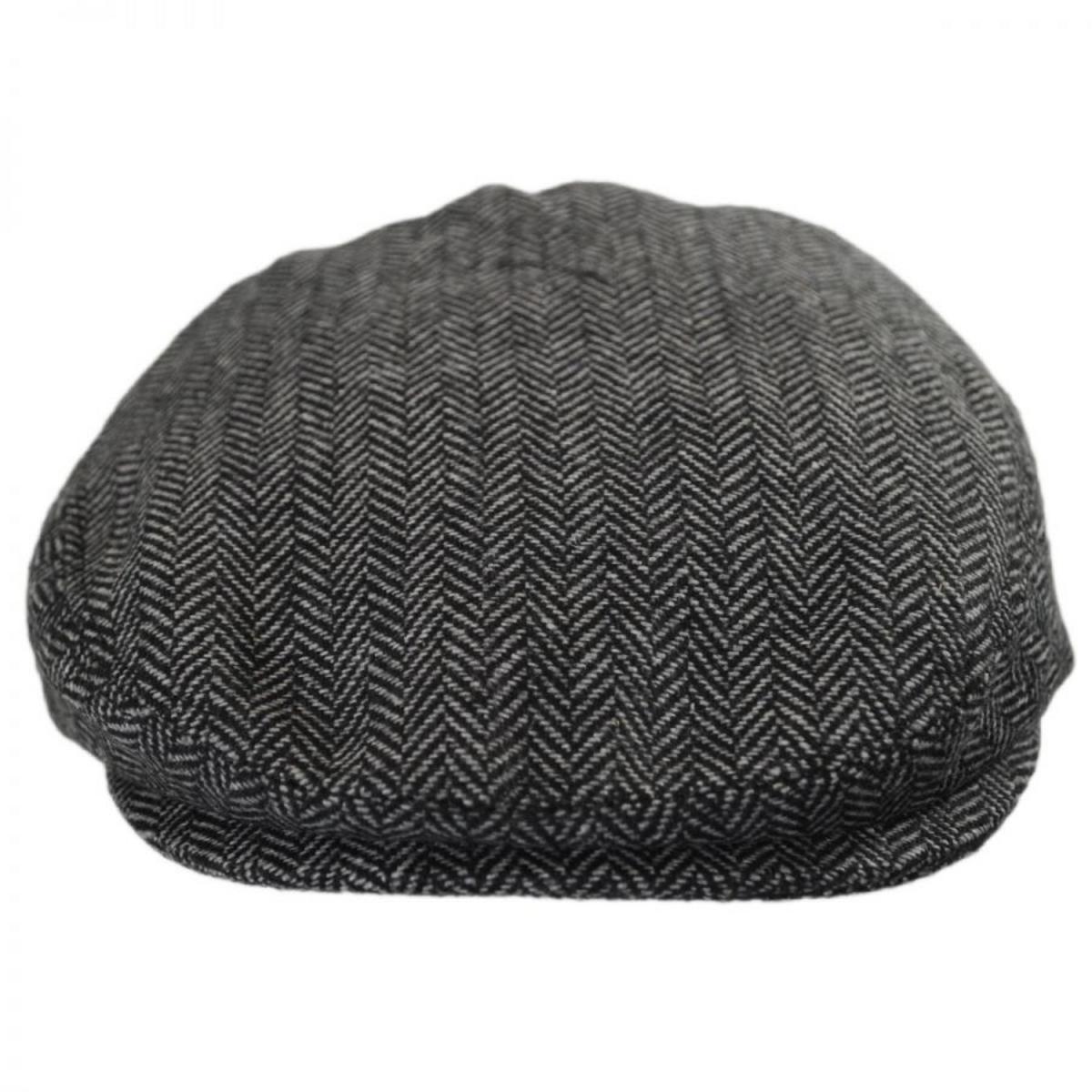 Jaxon Hats | Kid's Herringbone Wool Blend Ivy Cap | 512104 | front | CHARCOAL