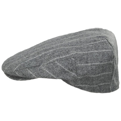 Baskerville Hat Company | Wholesale Regency Wool Pinstripe Ivy Cap B2B Pre-Pack | B2B167669 | profile | SILVER