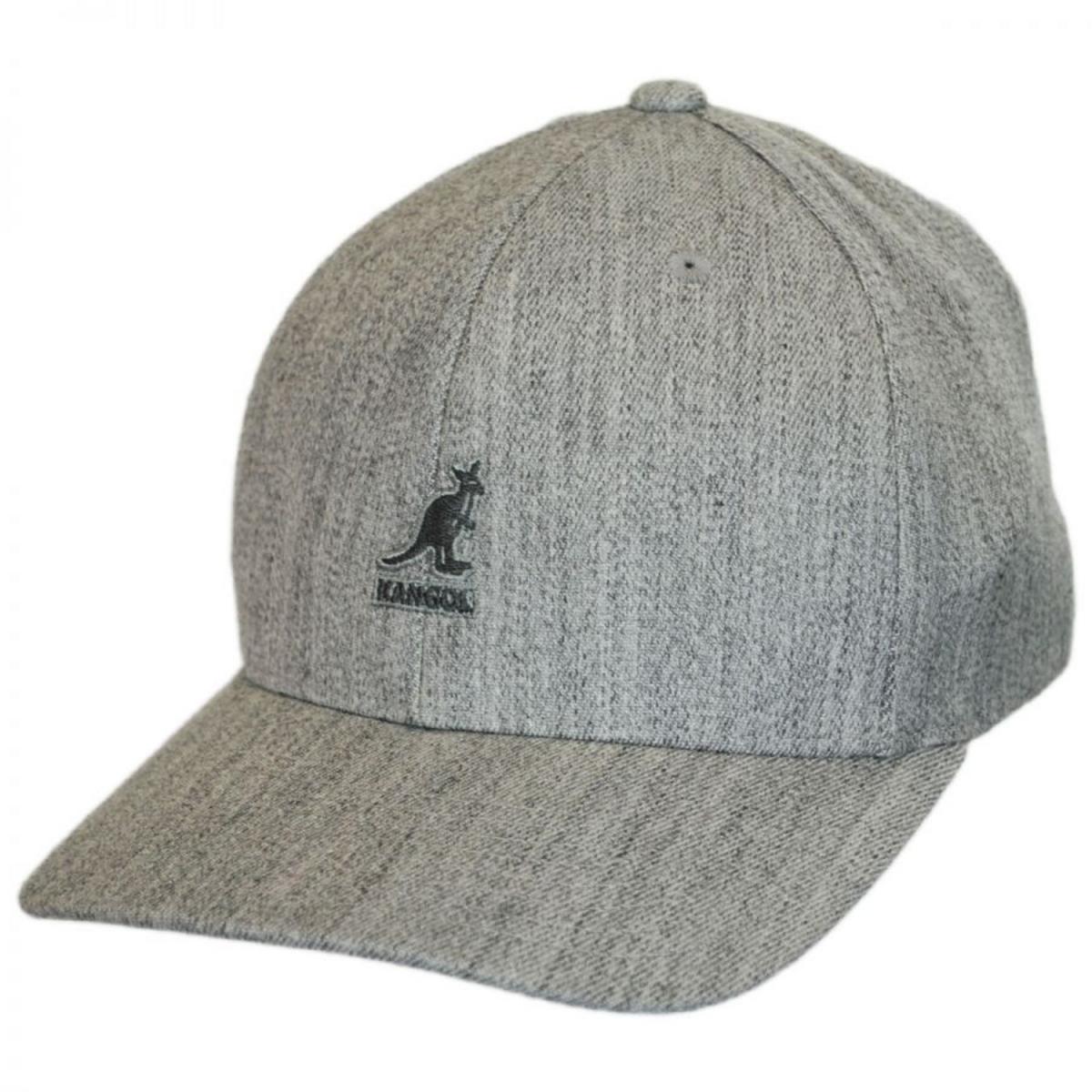 Kangol | Logo Wool FlexFit Fitted Baseball Cap | 201104 | lead | FLANNEL
