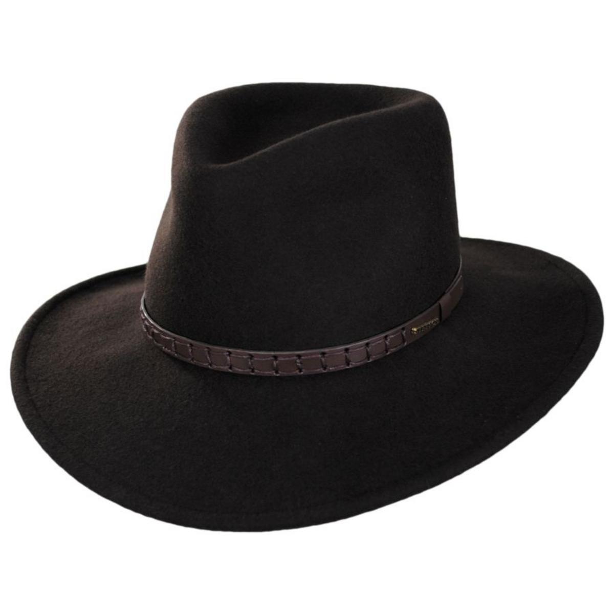 Stetson | Sturgis Crushable Wool Felt Outback Hat | 130742 | lead | CORDOVA