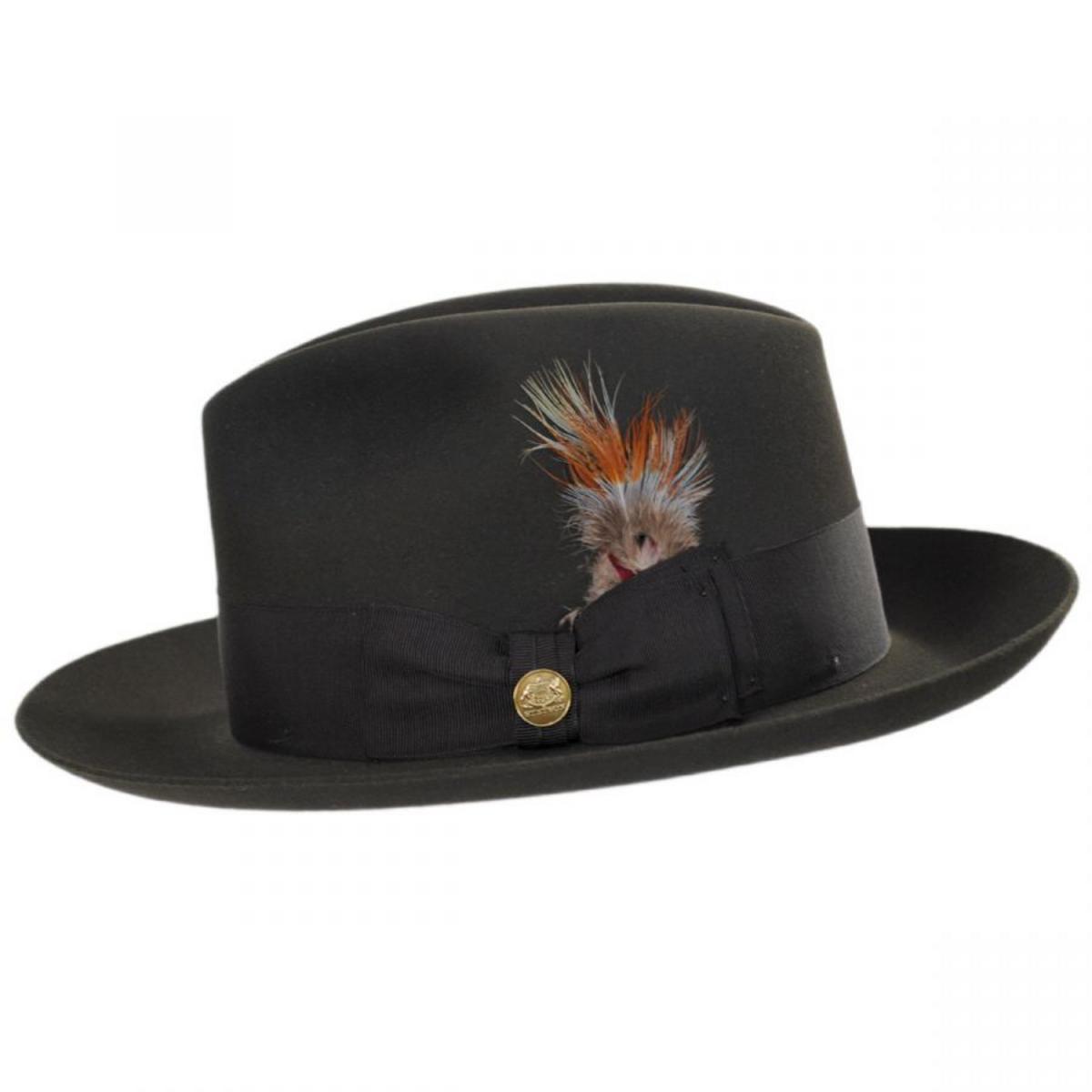 Stetson | Pinnacle Beaver Fur Felt Fedora Hat | 130629 | profile | SAGE