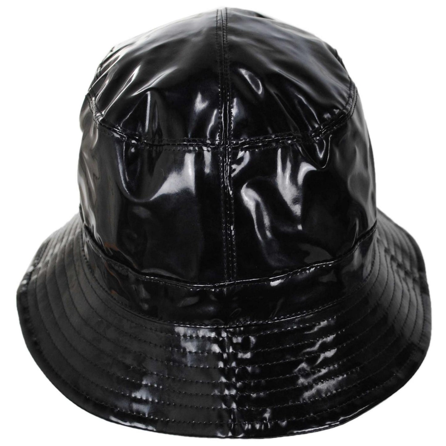 sur la tete | Vinyl Rain Bucket Hat | 186301 | front | BLACK