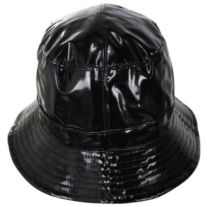 sur la tete | Vinyl Rain Bucket Hat | 186301 | front | BLACK