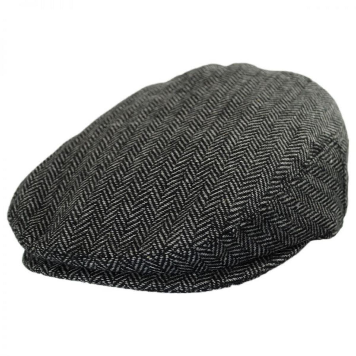 Jaxon Hats | Kid's Herringbone Wool Blend Ivy Cap | 512104 | lead | CHARCOAL