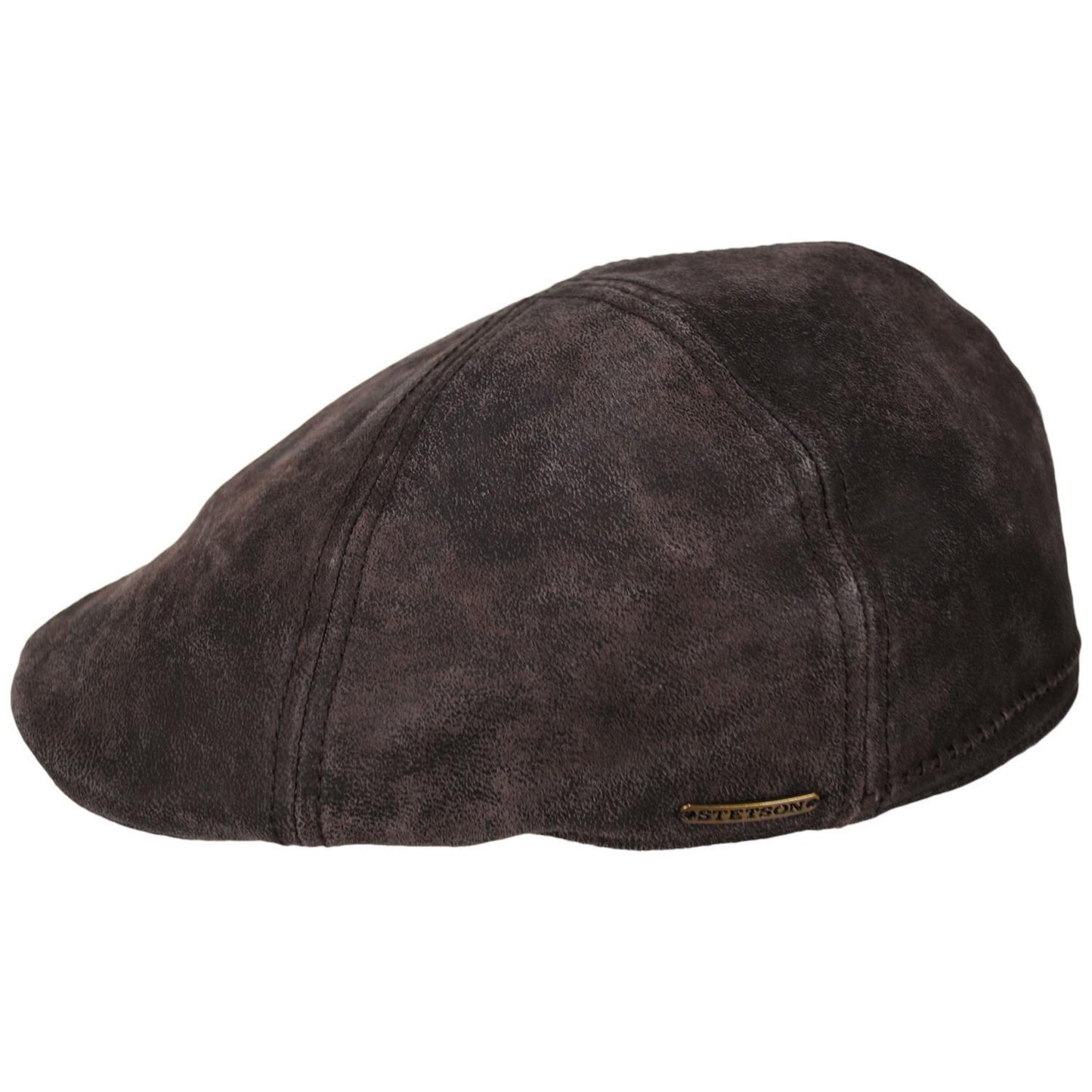 Stetson | Distressed Pigskin Leather Pub Ivy Cap | 160196 | profile | BROWN