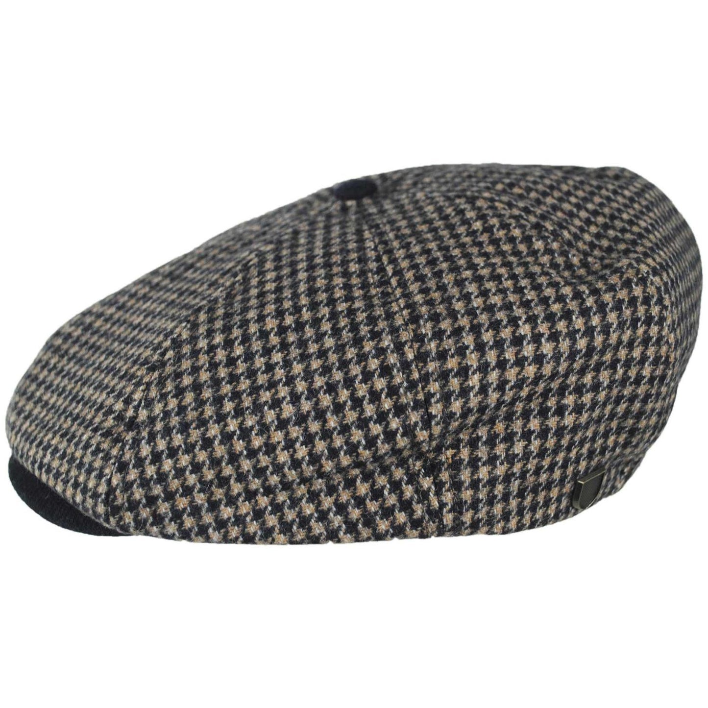 BRIXTON HATS | Brood Wool Houndstooth Newsboy Cap | 161581 | profile | NAVY/SAND HOUNDSTOOTH