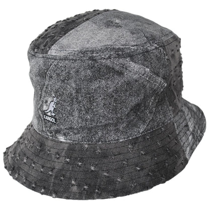 Kangol | Patchwork Mashup Denim Cotton Bucket Hat | 185777SS25 | lead | BLACK TROMPE LOEIL