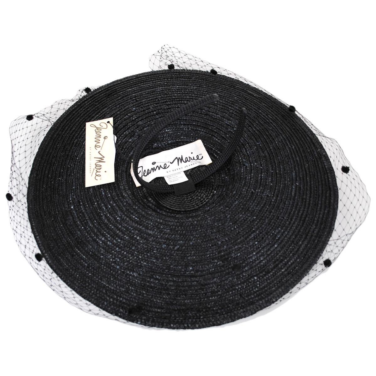 Jeanne Marie | White Cherries Milan Straw Cartwheel Dress Hat | 122446 | under | BLACK/WHITE CHERRY