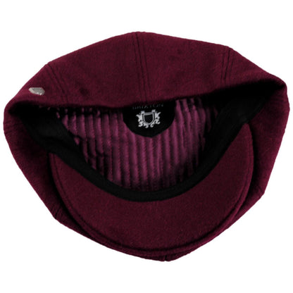 BRIXTON HATS | Brood Monochrome Wool Blend Newsboy Cap | 161509 | under | PORT