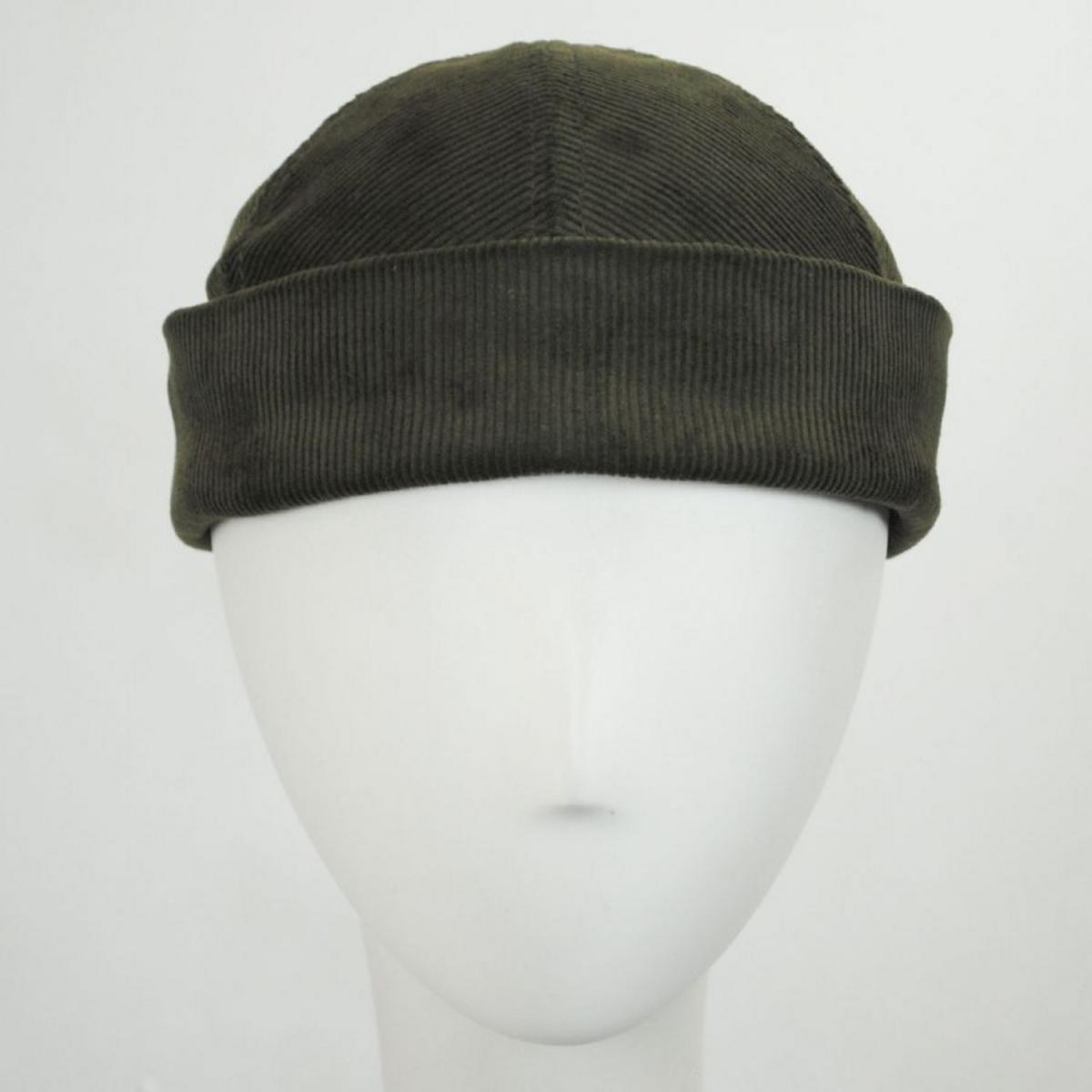NEW YORK HAT CO | Six Panel Corduroy Skull Cap Beanie Hat | 142003 | front | OLIVE