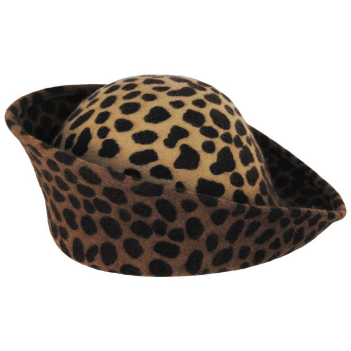 Leopard Six Way Wool Felt Hat - Made to Order