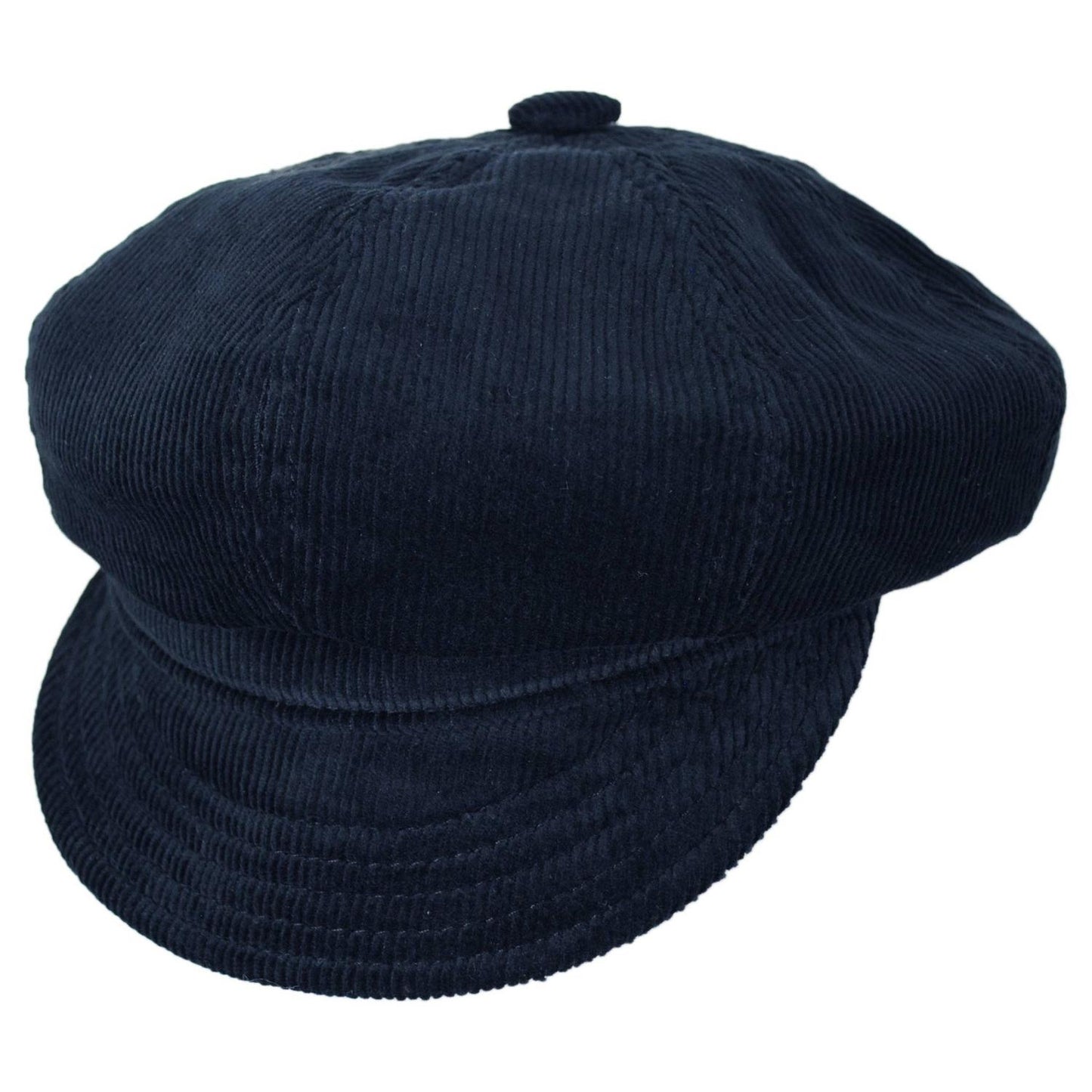 NEW YORK HAT CO | Cotton Corduroy Spitfire Newsboy Cap | 161111 | lead | NAVY
