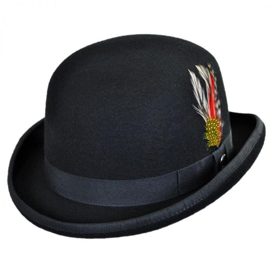 Jaxon Hats | English Wool Felt Bowler Hat | 132055 | lead | BLACK