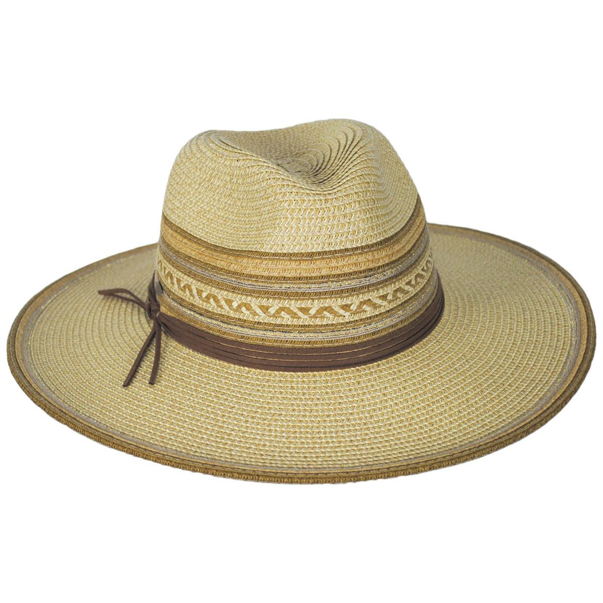 Scala | Alento Braided Toyo Straw Blend Fedora Hat | 101374 | lead | NATURAL