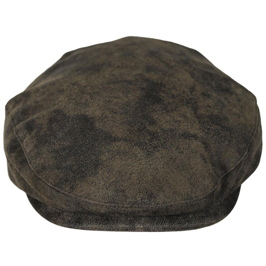 Scala | Rustic Leather Ivy Cap | 160295 | front | BROWN