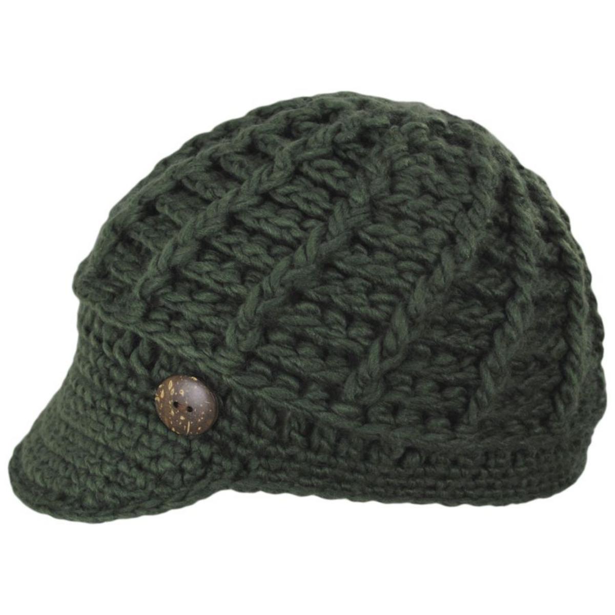 Scala | Letizia Chunky Knit Radar Cap | 106430 | profile | OLIVE