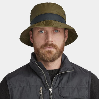 Tilley Endurables | Traverse DWR Ripstop Nylon Packable Bucket Hat | 400843 | lsmone | OLIVE
