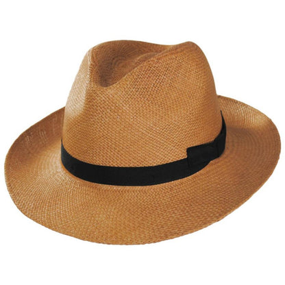 Bigalli | Dante Panama Straw Fedora Hat | 129248 | lead | PUTTY