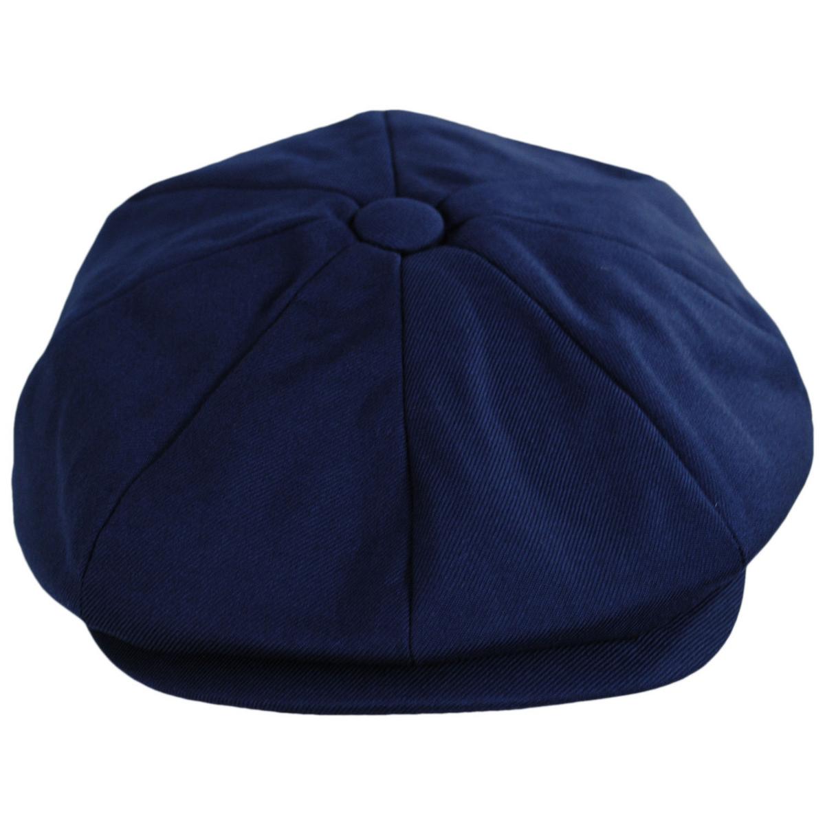 Baskerville Hat Company | Wholesale Cheltenham Wool Twill Newsboy Cap B2B Pre-Pack | B2B167667 | front | NAVY BLUE