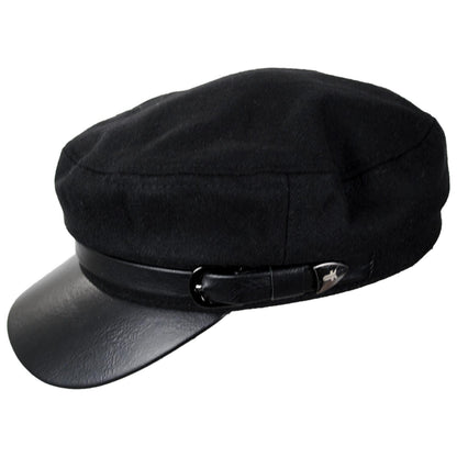 FRYE | Buckle Band Fiddler Cap | 108671 | profile | BLACK
