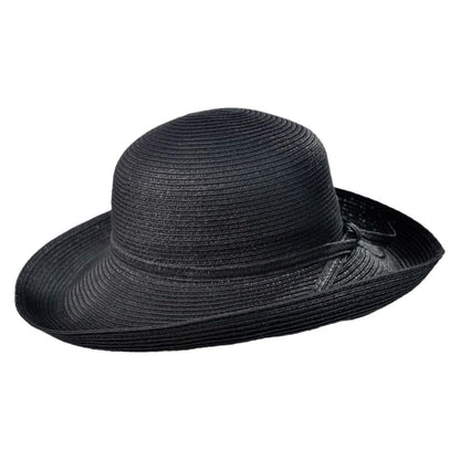 sur la tete | Wholesale Traveler Toyo Straw Sun Hat B2B Pre-Pack | B2B104200 | profile | BLACK