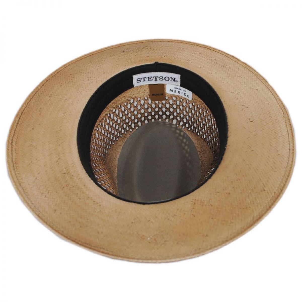 Stetson | Peak View Shantung Straw Safari Fedora Hat | 126957 | under | COPPER