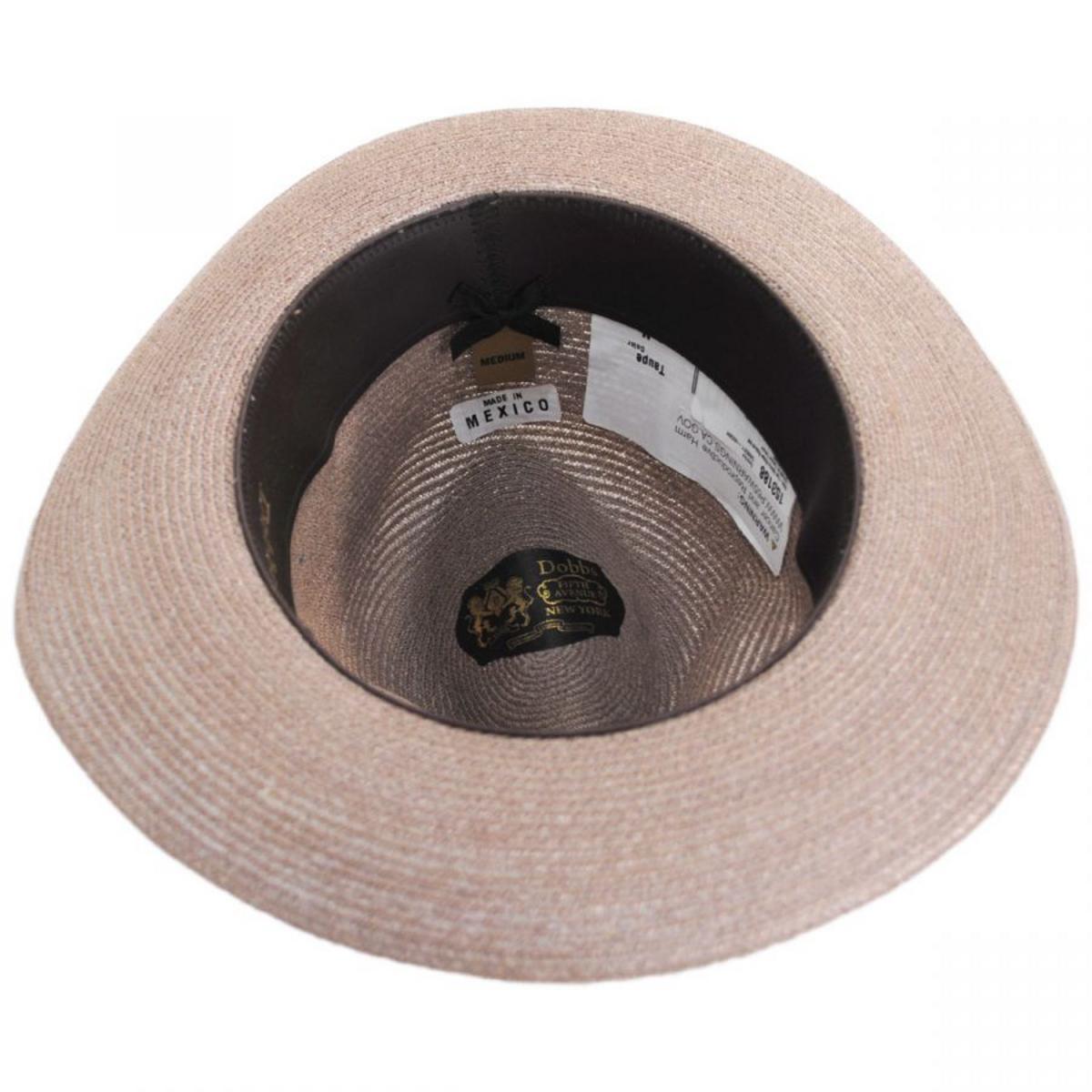 Dobbs | Side Eye Hemp Straw Fedora Hat | 127025 | under | TAUPE